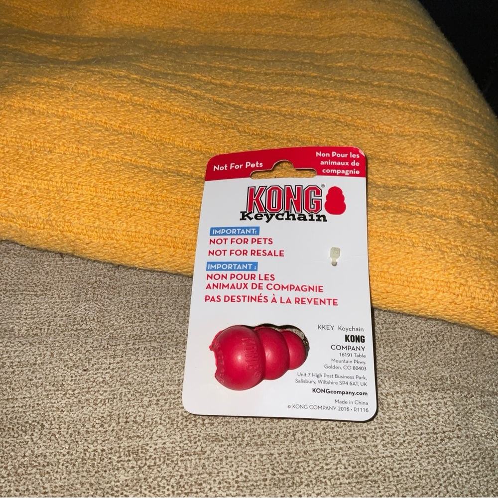 Kong Keychain - Mini Red Rubber Kong - NOT FOR PETS - New & Adorable - Picture 3 of 3